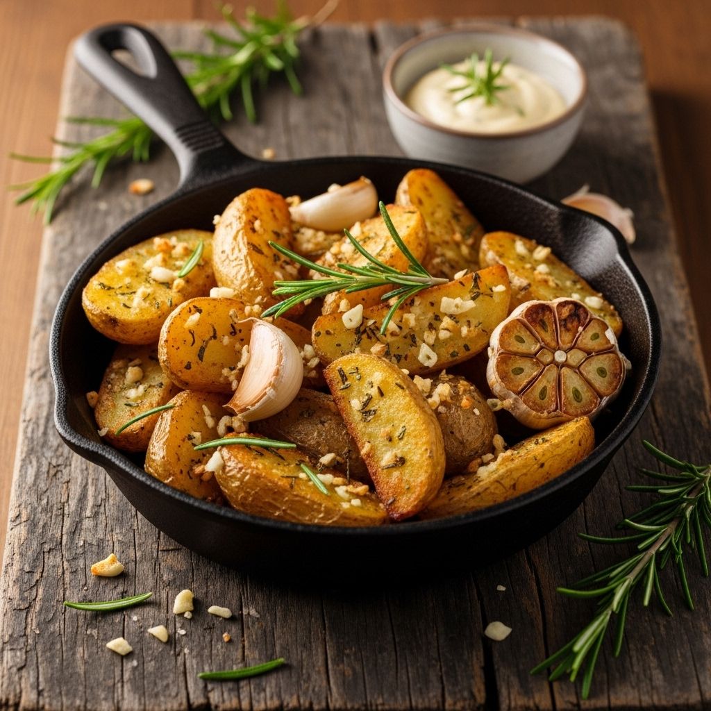 An herb-infused twist that complements every bite with savory depth and golden appeal.