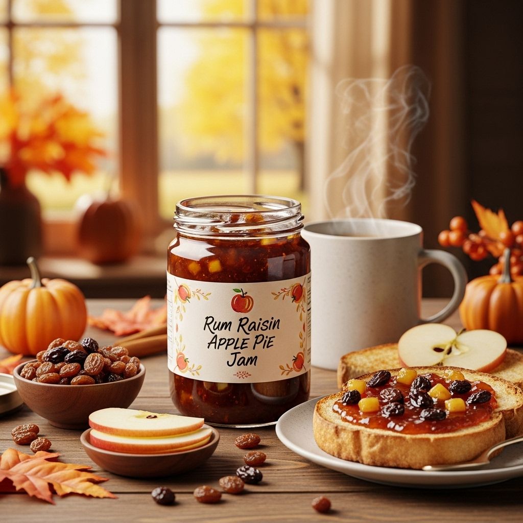 Rum Raisin Apple Pie Jam: A Fall Classic in a Jar Bring classic fall flavors together in a versatile spread that transforms any dish.