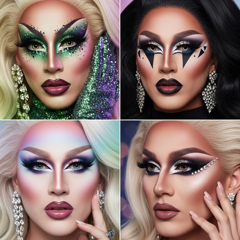 A dazzling look at the makeup artistry and metamorphosis behind the winning queens of RuPaul’s Drag Race All Stars.