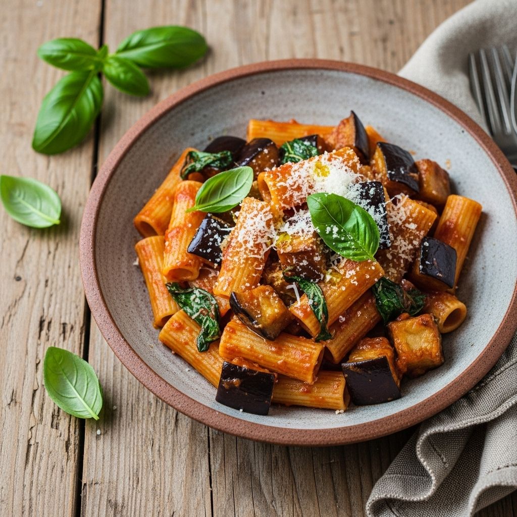 A simple technique transforms humble eggplant into a rich, flavorful pasta centerpiece.