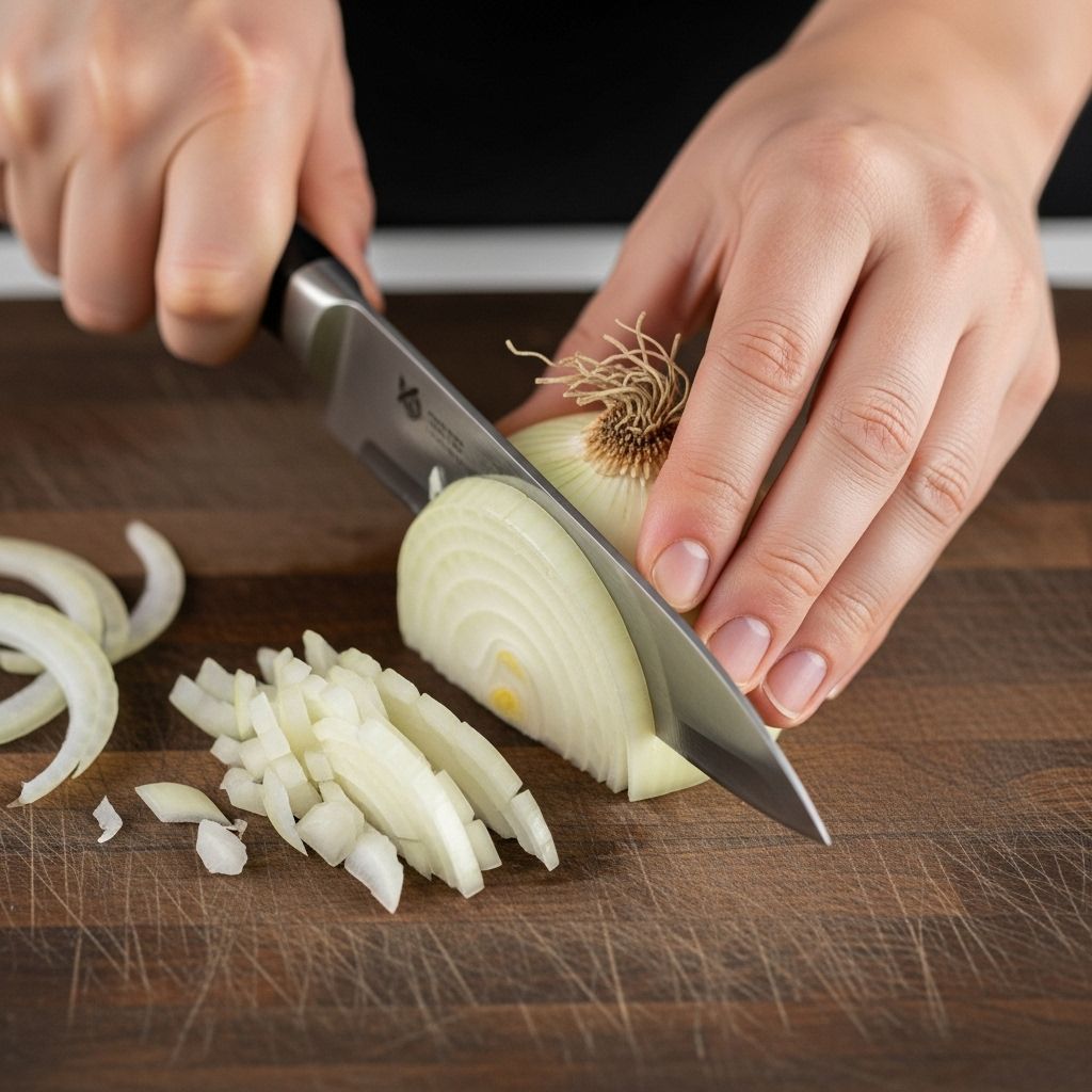 The Safest and Fastest Way to Dice an Onion: Essential Knife Skills Gain kitchen confidence with smooth, precise cuts and hand protection every time.
