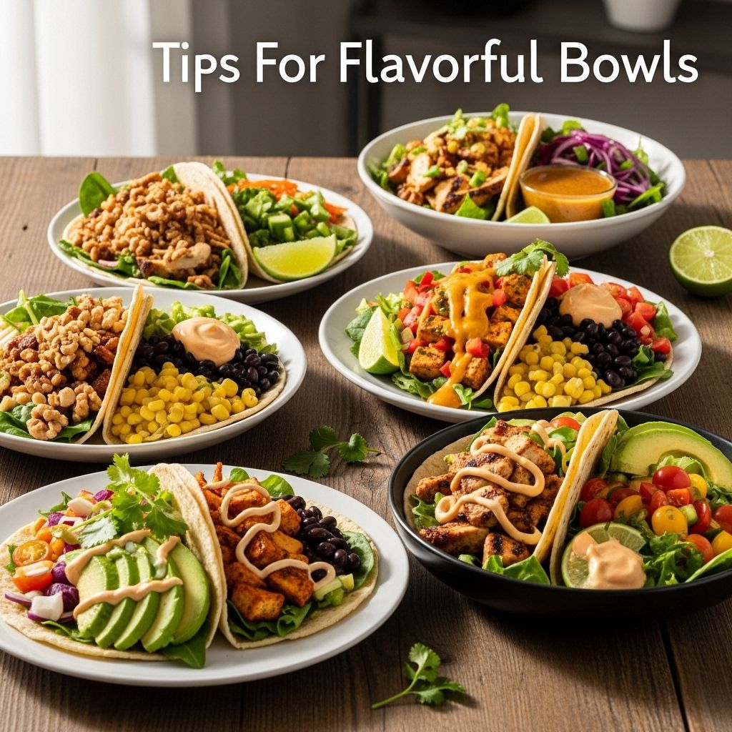 Enjoy a crisp blend of vibrant greens, spiced protein, and zesty toppings in every bite.