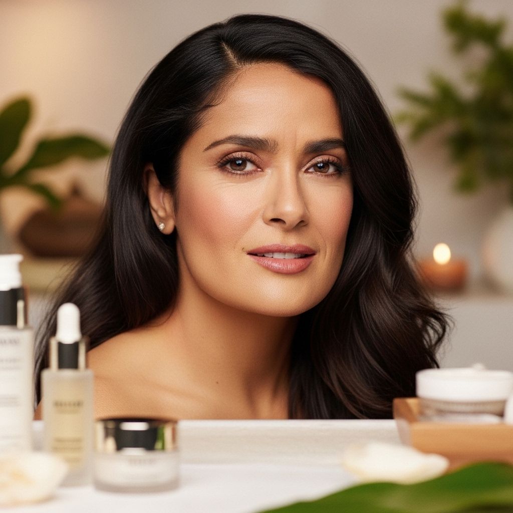 Discover the timeless, natural skincare rituals Salma Hayek relies on for radiant, healthy skin at any age.