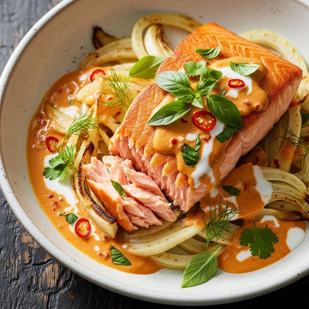 Silky coconut milk and lively herbs turn simple ingredients into an elegant dinner.
