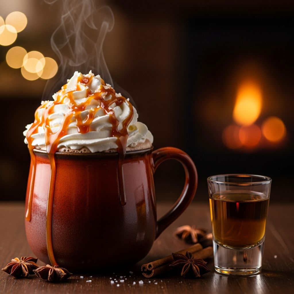 A cozy blend of rich cocoa and brown sugar caramel, crowned by a dollop of whipped cream.
