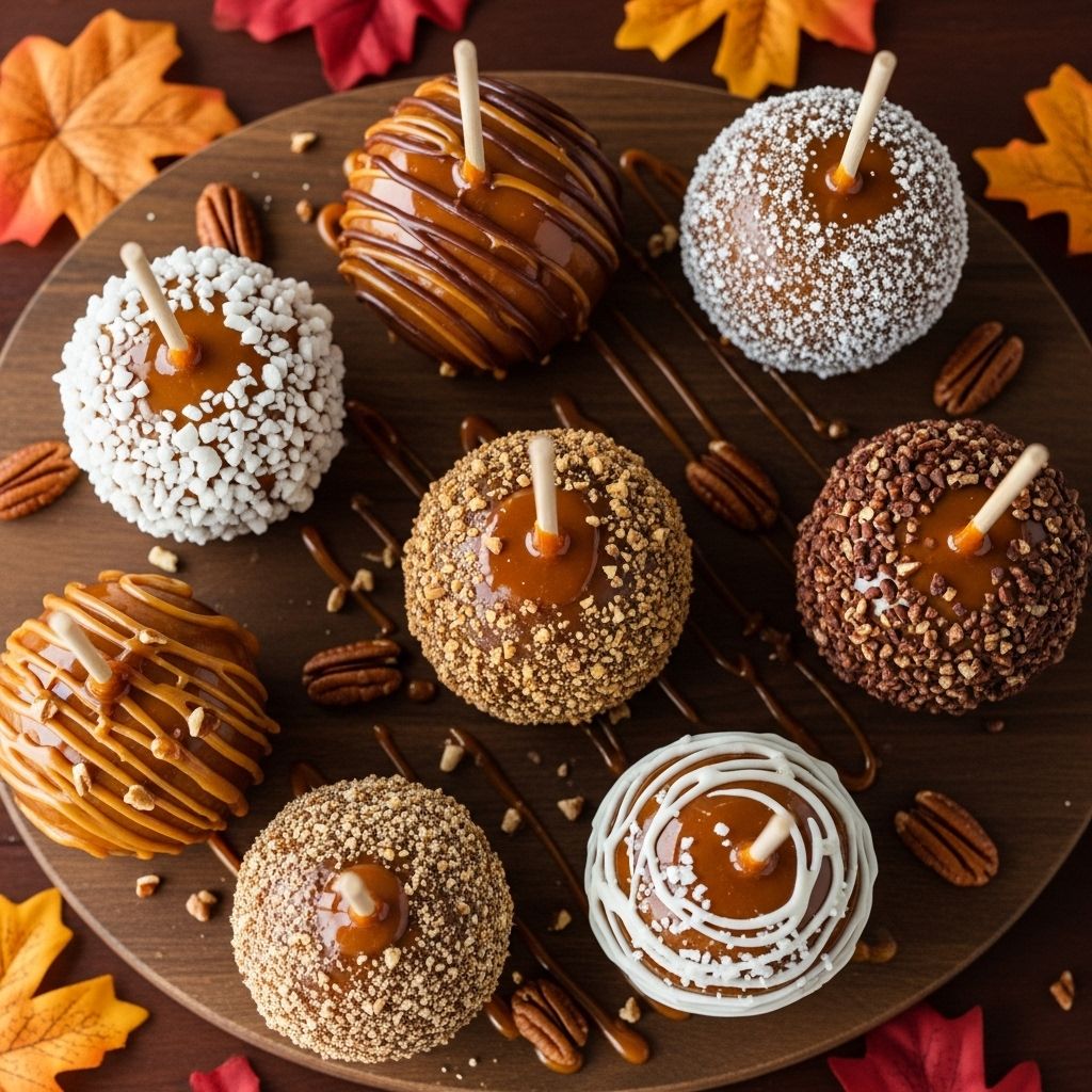 Layer sweet sauces and festive toppings to turn crisp fruit into memorable party sweets.