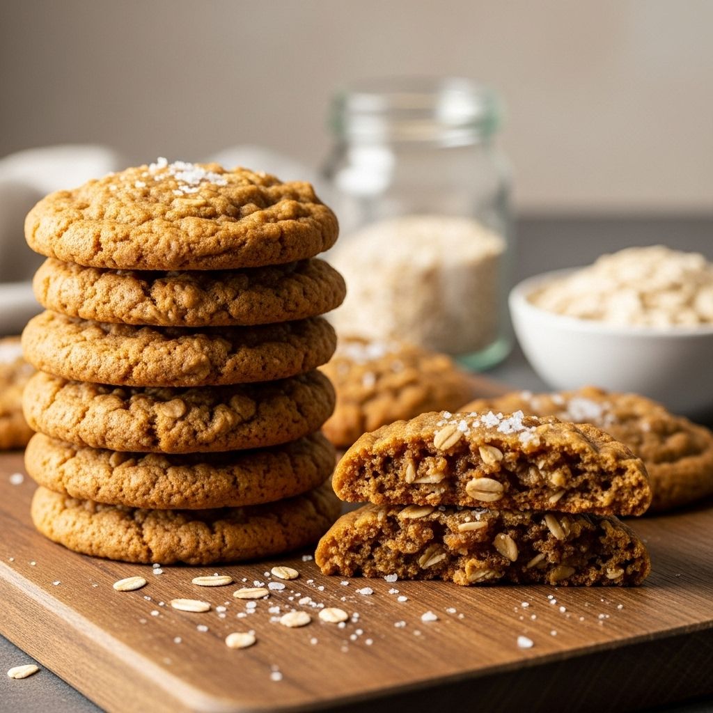 Flaky sea salt crowns each bite to enhance the cookie’s nutty, buttery richness.