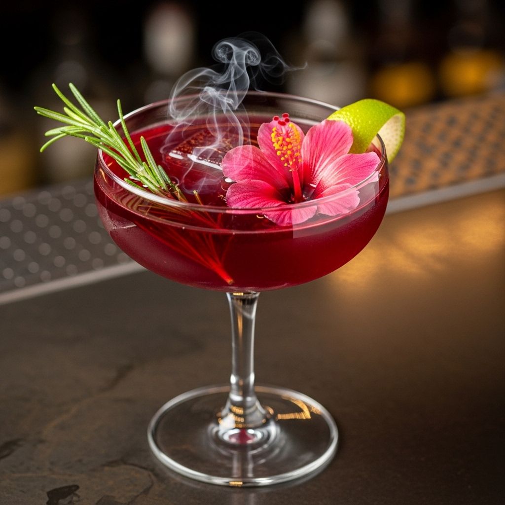A floral-herbal blend that elevates mezcal’s smokiness with vibrant color and fresh aroma.