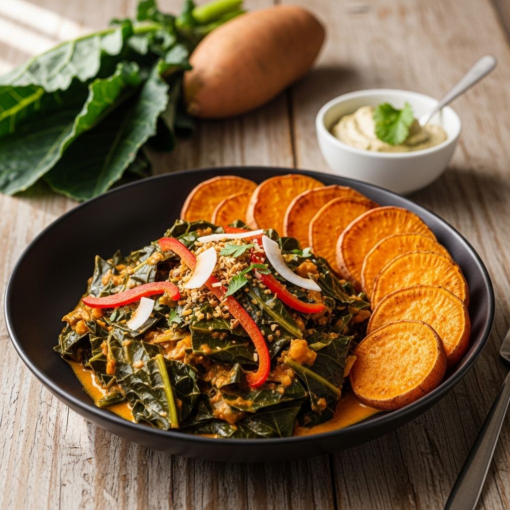 Discover a plant-powered recipe that transforms collard greens and sweet potatoes into a comforting, nutrient-rich meal, perfect for lunch or a holiday side.