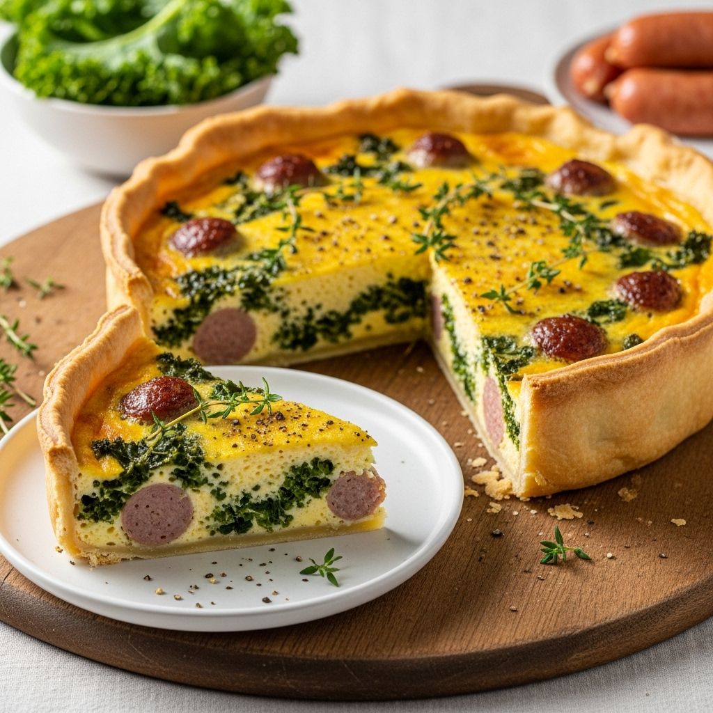 A golden crust and rich cheese-infused custard turn every slice into a morning treat.