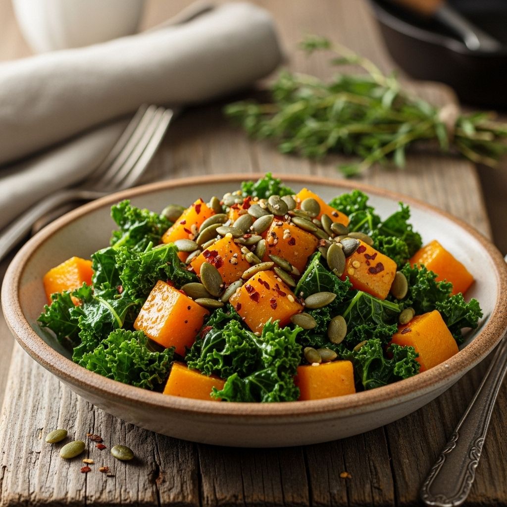 Discover how sautéed butternut squash, kale, and pumpkin seeds combine to create a healthy, vibrant, and easy side dish rich in flavor and nutrients.