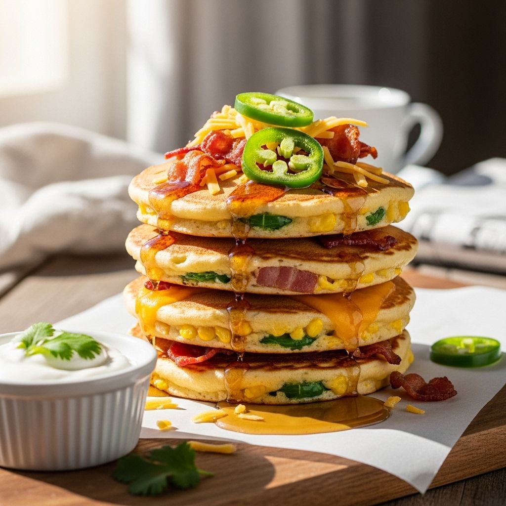 Chunky batter and melty cheese turn breakfast into a bold, flavorful feast.