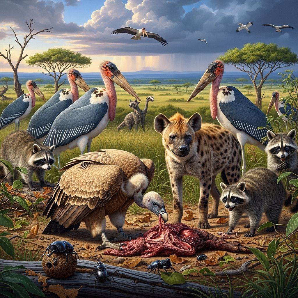 Why Scavengers Matter: The Unsung Heroes of Ecosystems Scavenger animals maintain ecosystem health by recycling nutrients, preventing disease, and balancing food webs.