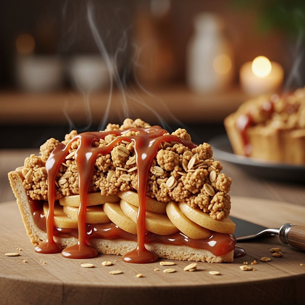 Crunchy oat topping meets silky sauce for an indulgent twist on a fall classic.