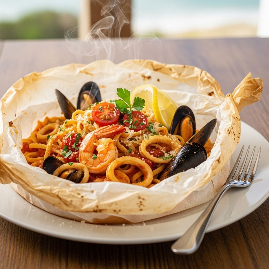 An elegant steam-sealed parcel brings restaurant flair to your home table.
