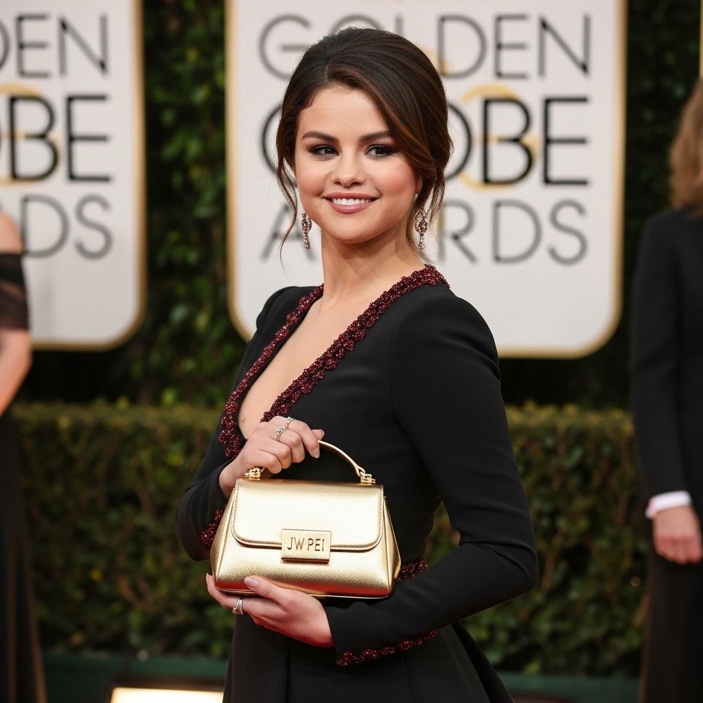 How Selena Gomez brought accessible luxury to the Golden Globes with a $129 JW PEI bag—proving glamour isn't just for the designer elite.