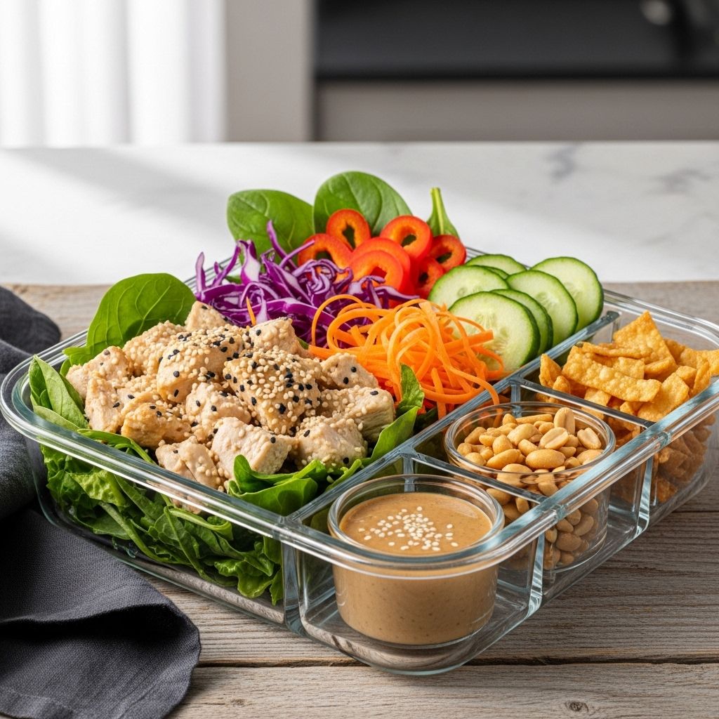Bright mandarin and crunchy seeds meet zesty ginger dressing for a refreshing twist.