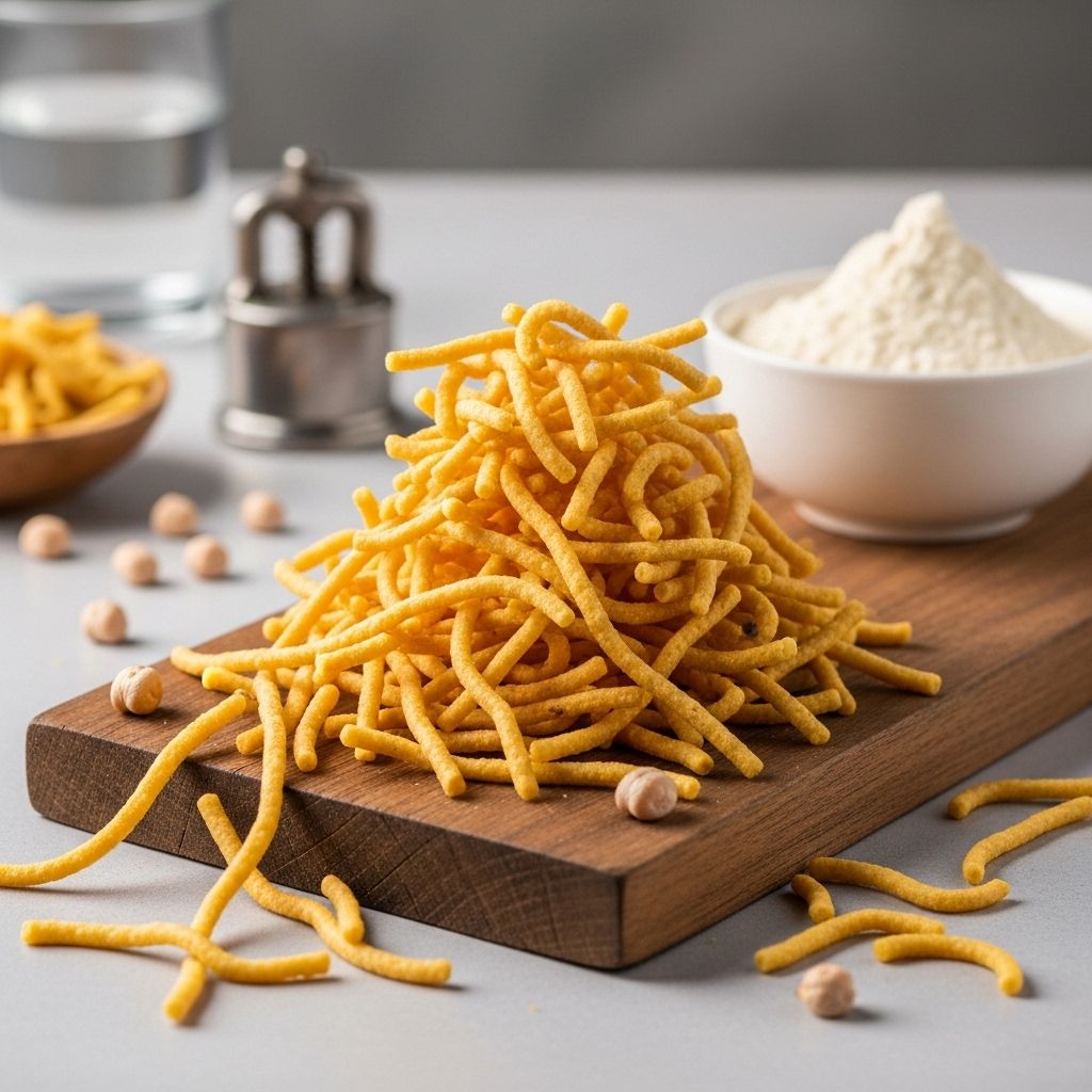 Sev: The Craft and Culture Behind India’s Iconic Fried Chickpea Noodles Embrace the art of seasoned strands for an unforgettable savory snack.