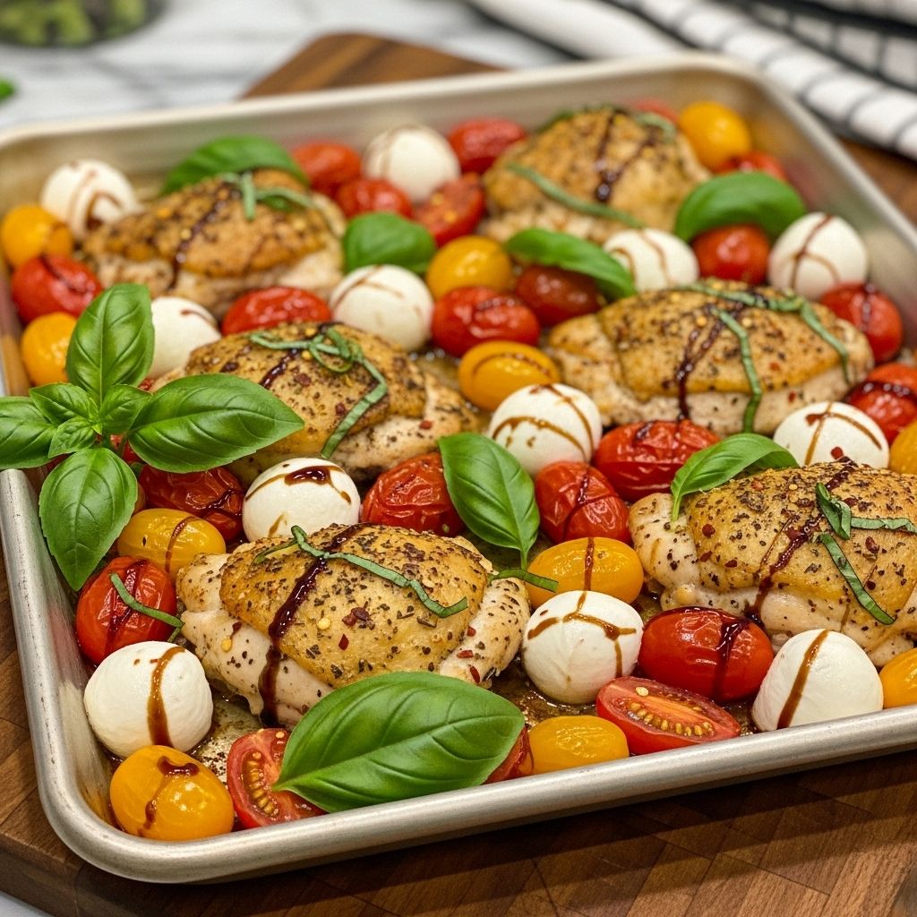Melty mozzarella and jammy tomatoes elevate a simple dinner into a gourmet experience.