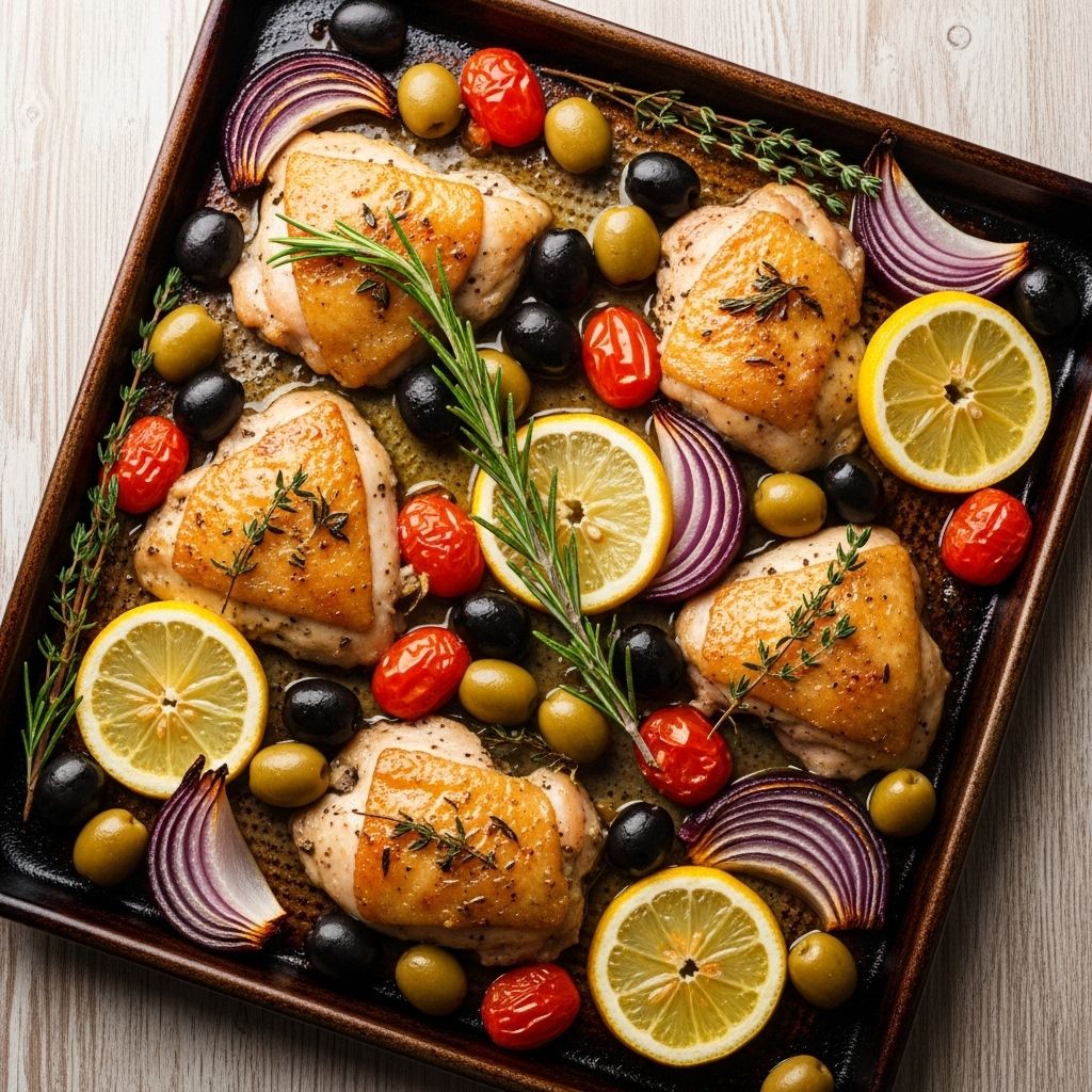 Minimal prep meets Mediterranean flavors for a hassle-free family dinner.
