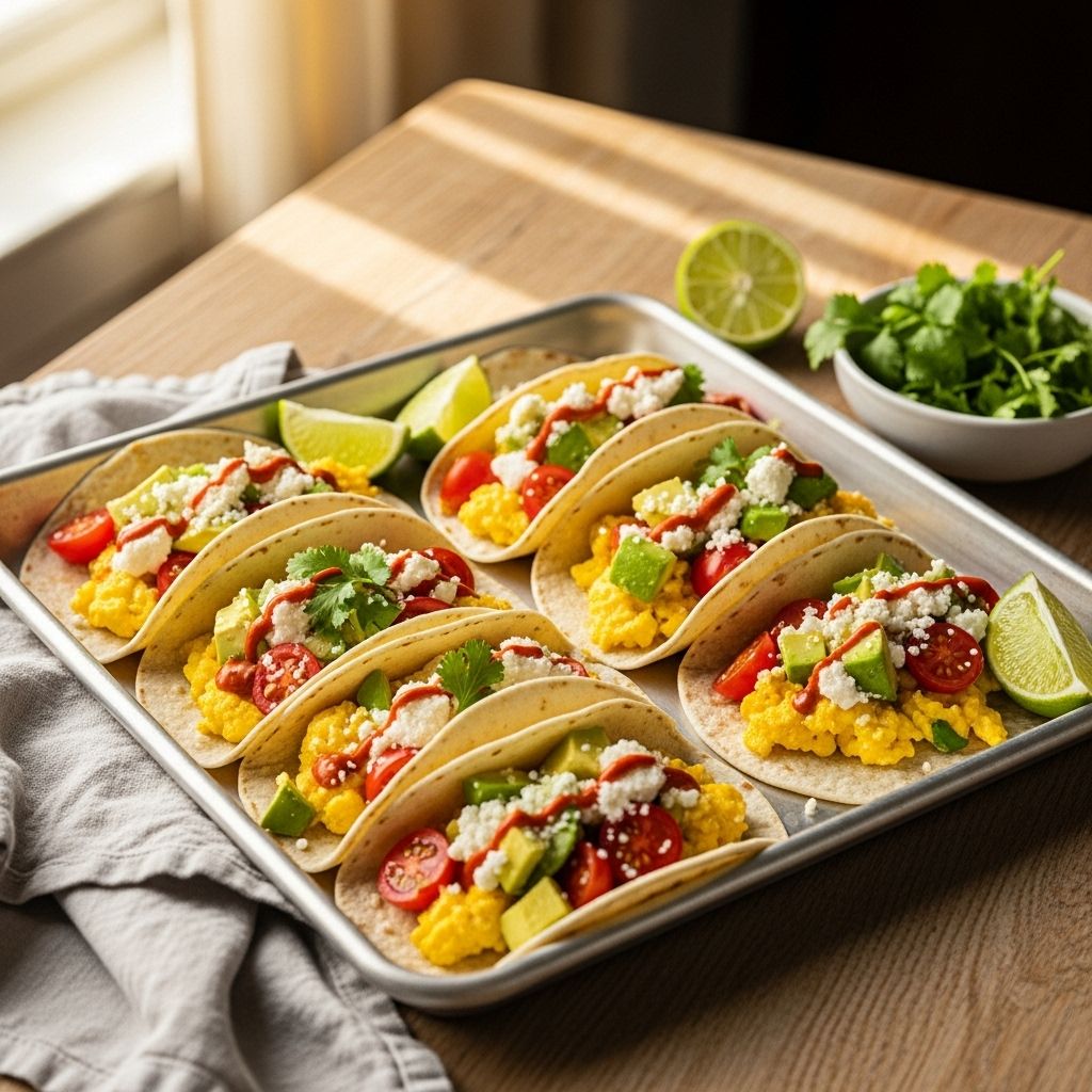 Discover an effortless, healthy, and customizable sheet pan egg taco recipe—perfect for busy mornings and nutritious family breakfasts.