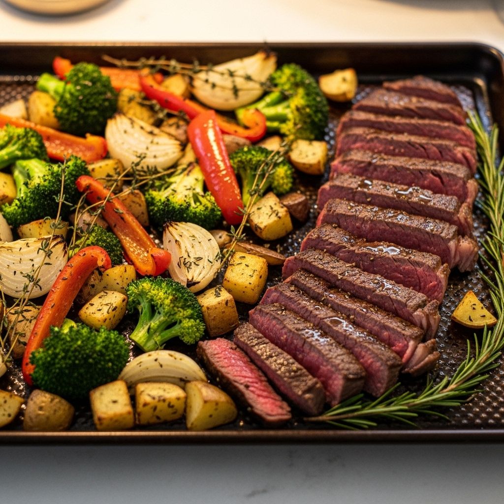 A colorful medley roasted to perfection for family dinners with minimal effort.