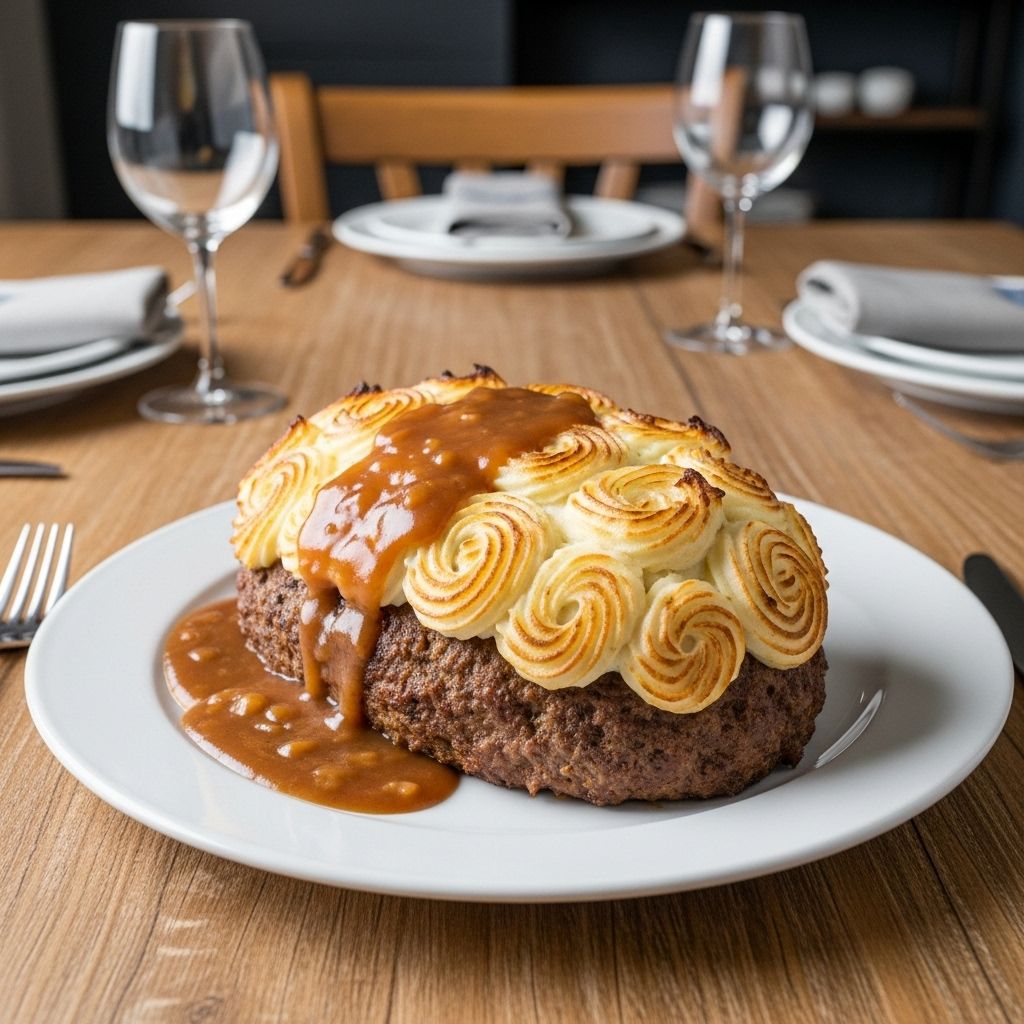 Tender beef under a crisp, golden potato crust delivers an irresistible twist.