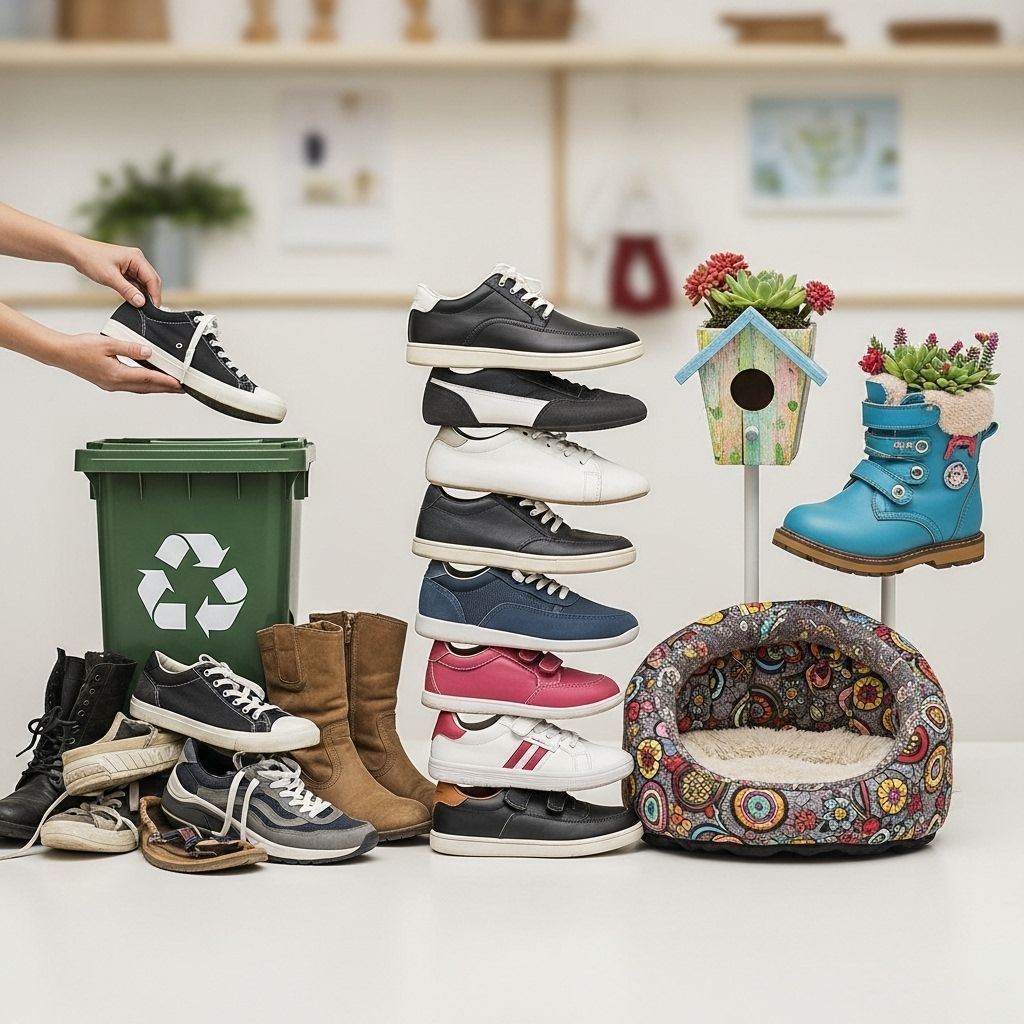 The Complete Shoe Recycling Guide: How to Responsibly Recycle, Donate, and Repurpose Your Footwear Learn effective ways to recycle, donate, and responsibly dispose of old shoes and sneakers for a greener future.