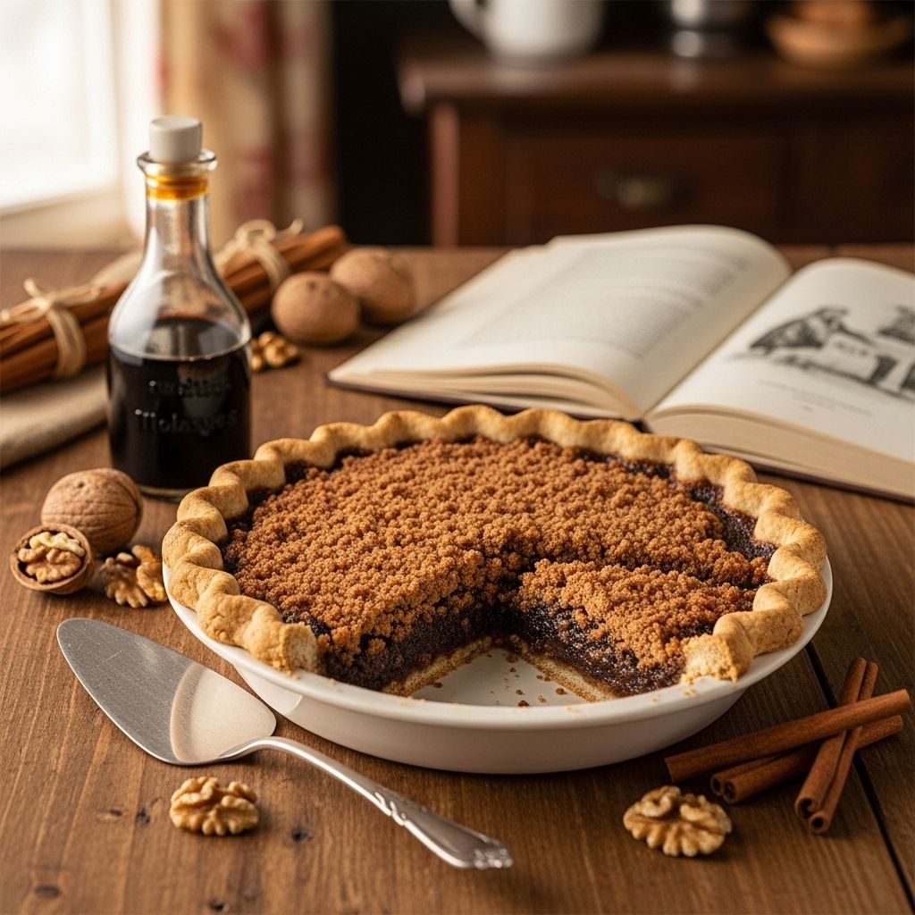 A molasses-sweet treat that delivers gooey warmth and crumbly comfort in every slice.