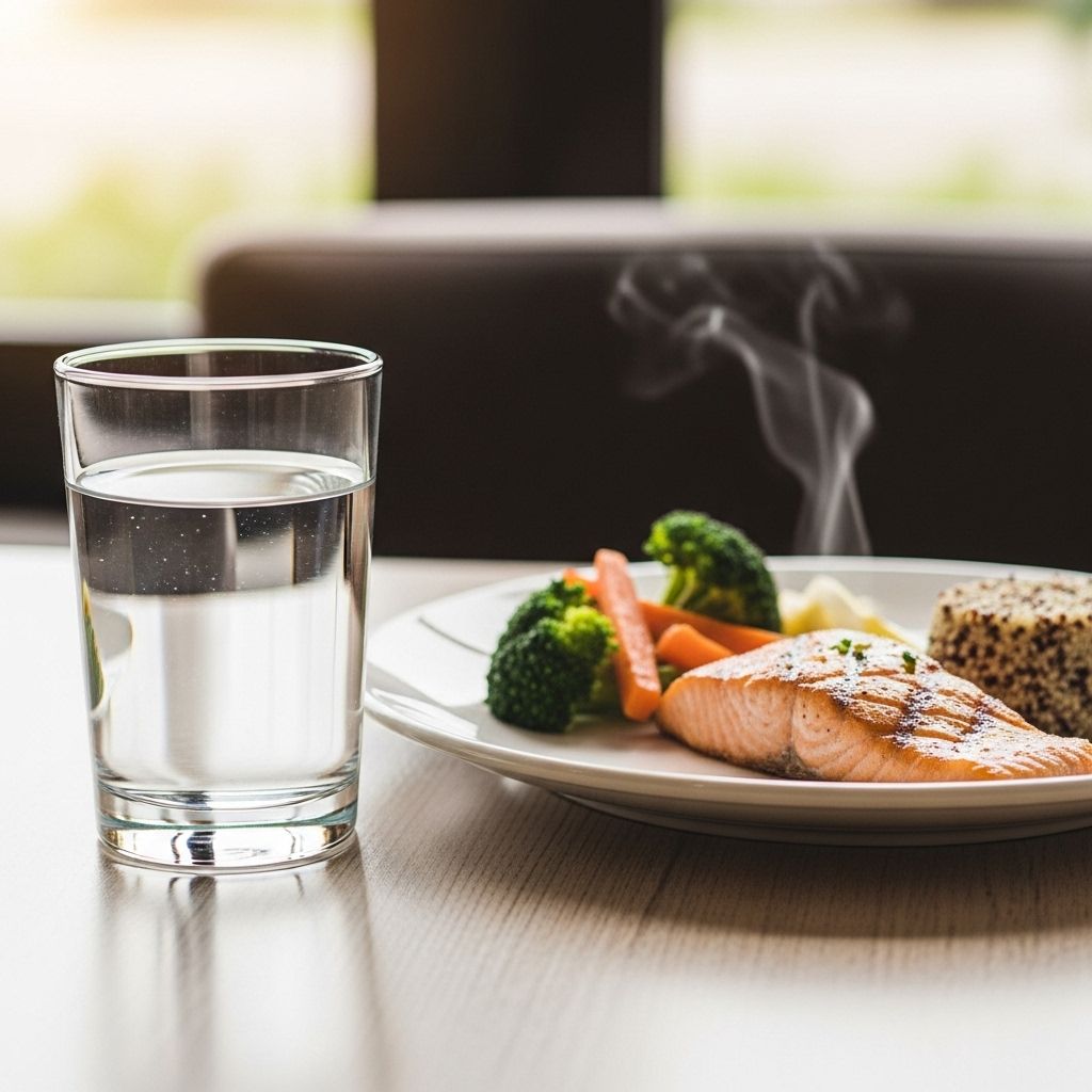 Should You Drink Water With Meals? Evidence, Myths, and Healthy Practices Proper hydration at the table eases digestion and enhances the sense of fullness.