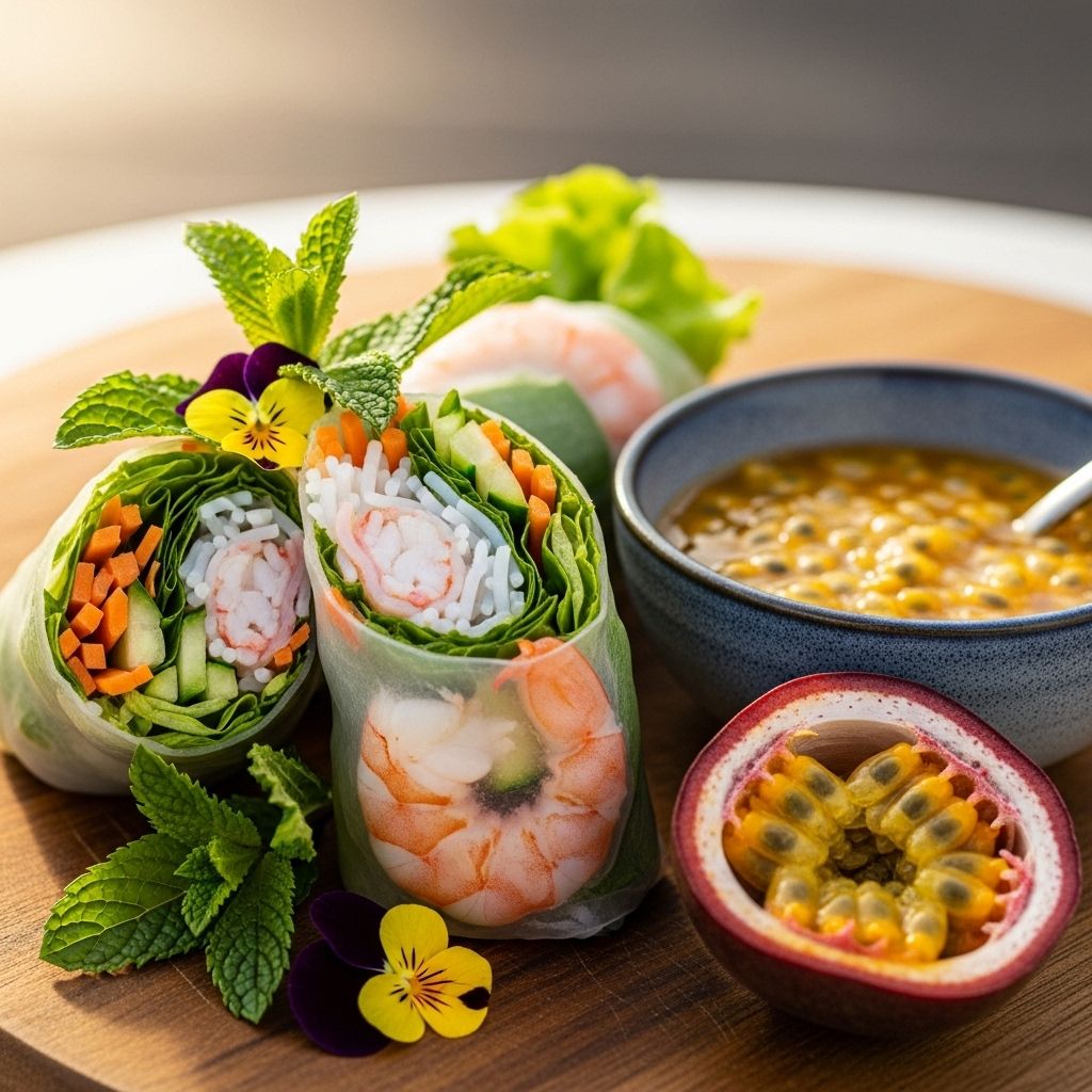 Light, refreshing, and bursting with tropical flavor, these shrimp summer rolls make a perfect meal or appetizer for any warm-weather occasion.