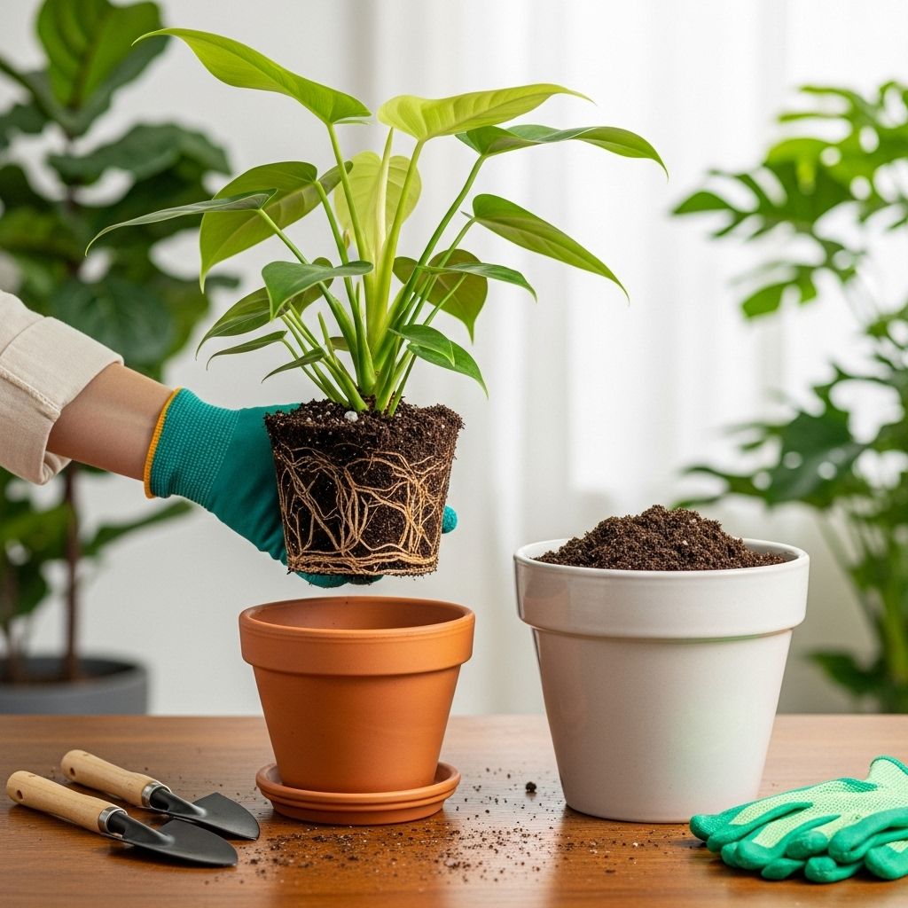 Fresh soil and proper care can revive drooping greenery and spark robust growth.