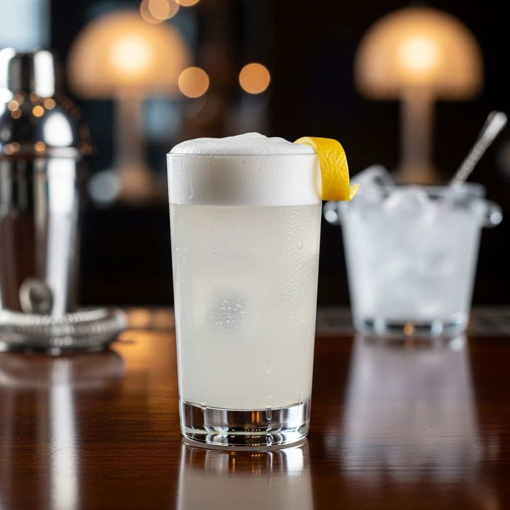 Velvety egg white foam adds silky depth and crisp citrus lift to every refreshing sip.