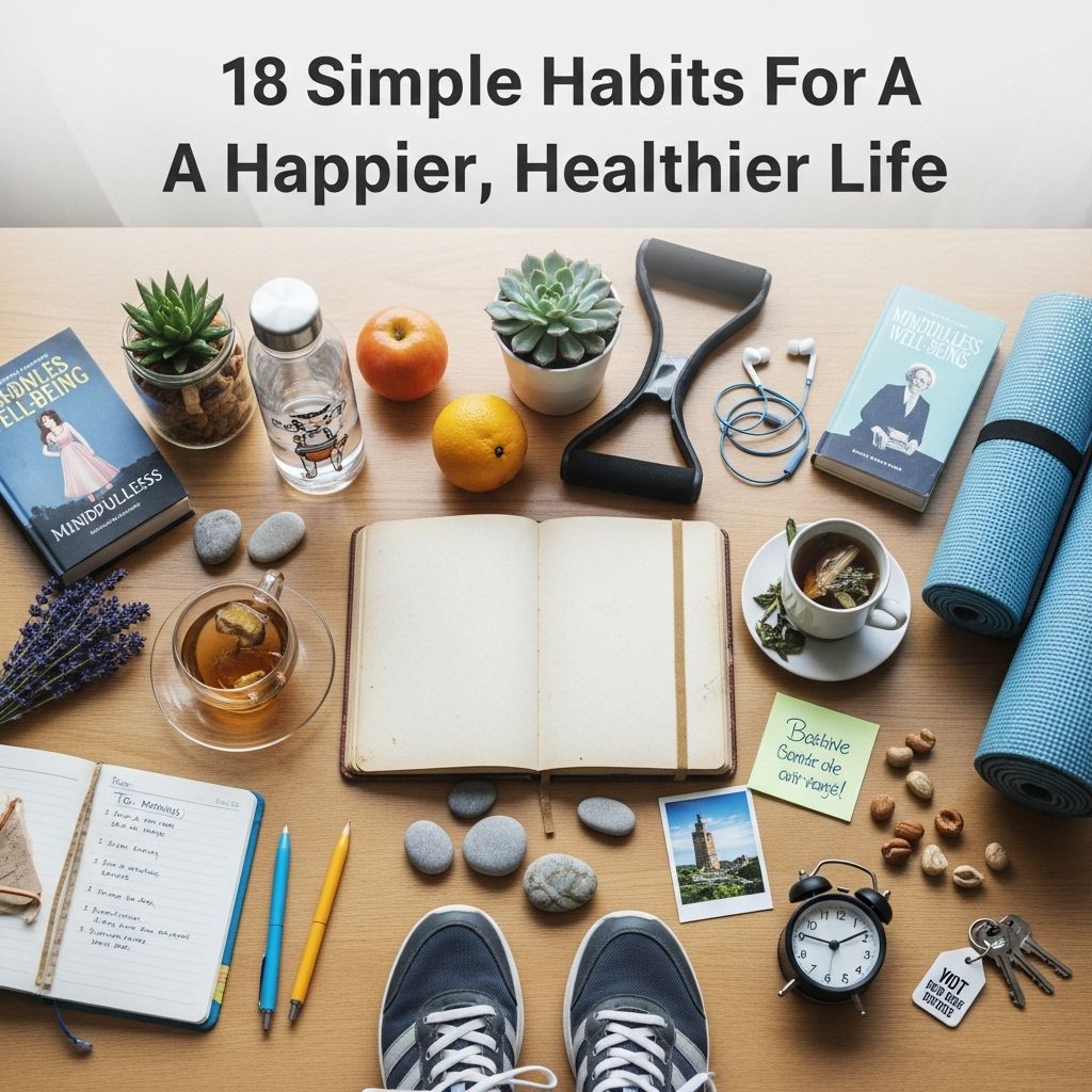 18 Simple Habits to Become Happier and Healthier Small daily rituals can unlock lasting changes in energy, mood, and overall wellness.