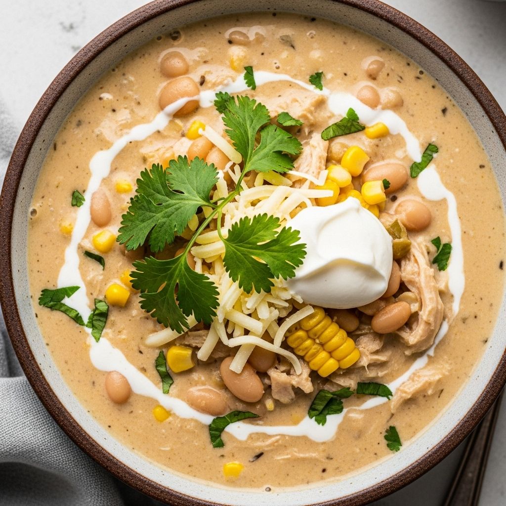 A blend of tender chicken, white beans, and green chiles brings warmth in every spoonful.