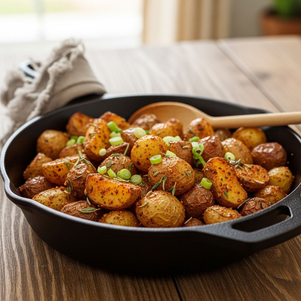 A tangy herbed sauce balances bold spices for an irresistible comfort side dish.