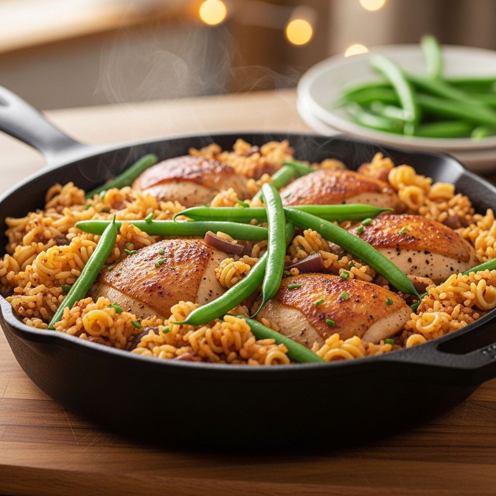 Rich flavors and balanced textures unite in a convenient one-pan dinner for busy nights.