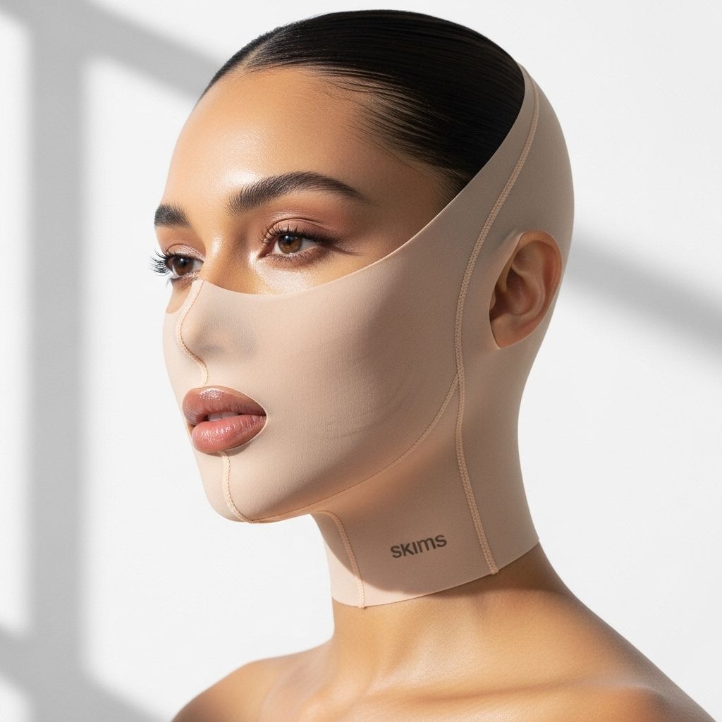 Inside the hype, science, and controversy surrounding SKIMS’ viral face sculpting wrap that’s taken over the beauty world.