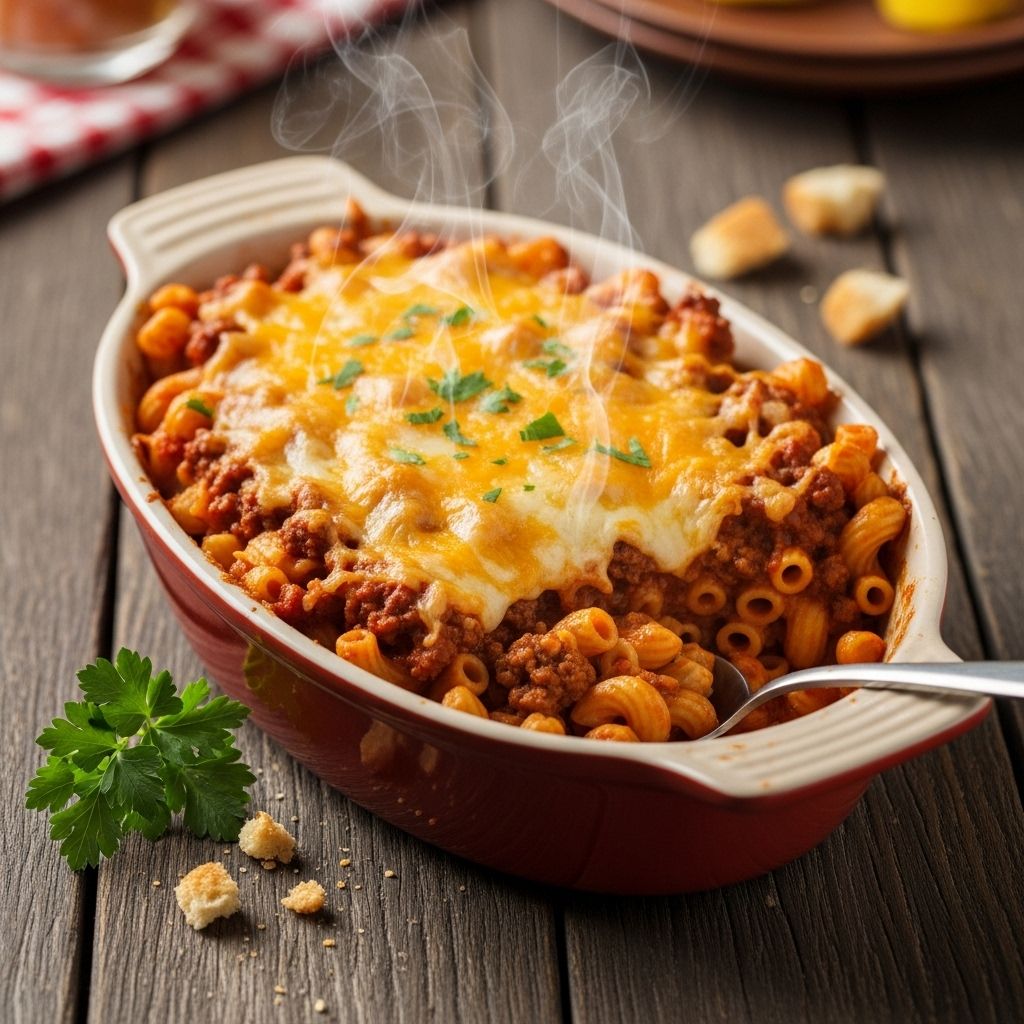 One-dish favorite delivers savory beef and toasty rolls with no extra cleanup.