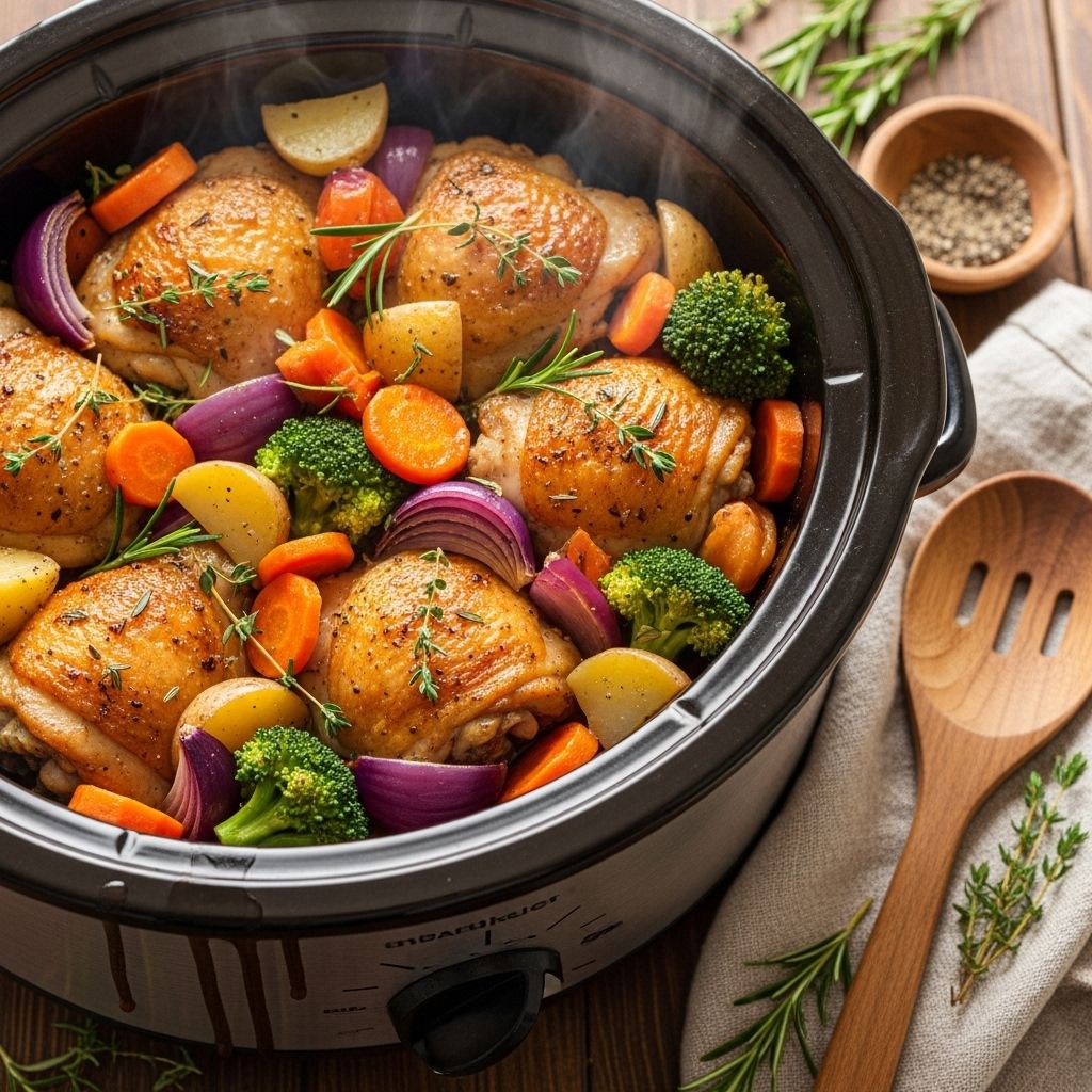 Let aromatic herbs and garlic bring tender, hands-off comfort with minimal cleanup.