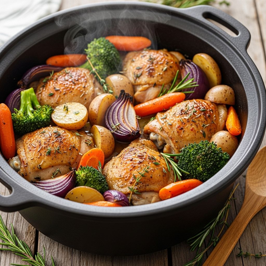 Set it and forget it while rich flavors meld into tender meat and wholesome garden fare.