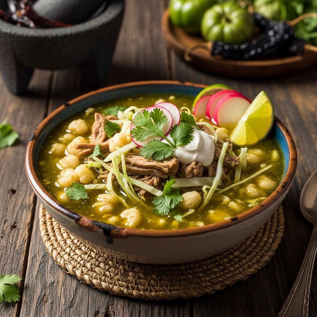 Discover an easy, slow-cooked take on Mexico’s classic Pork Pozole Verde, packed with vibrant flavors and healthy ingredients.