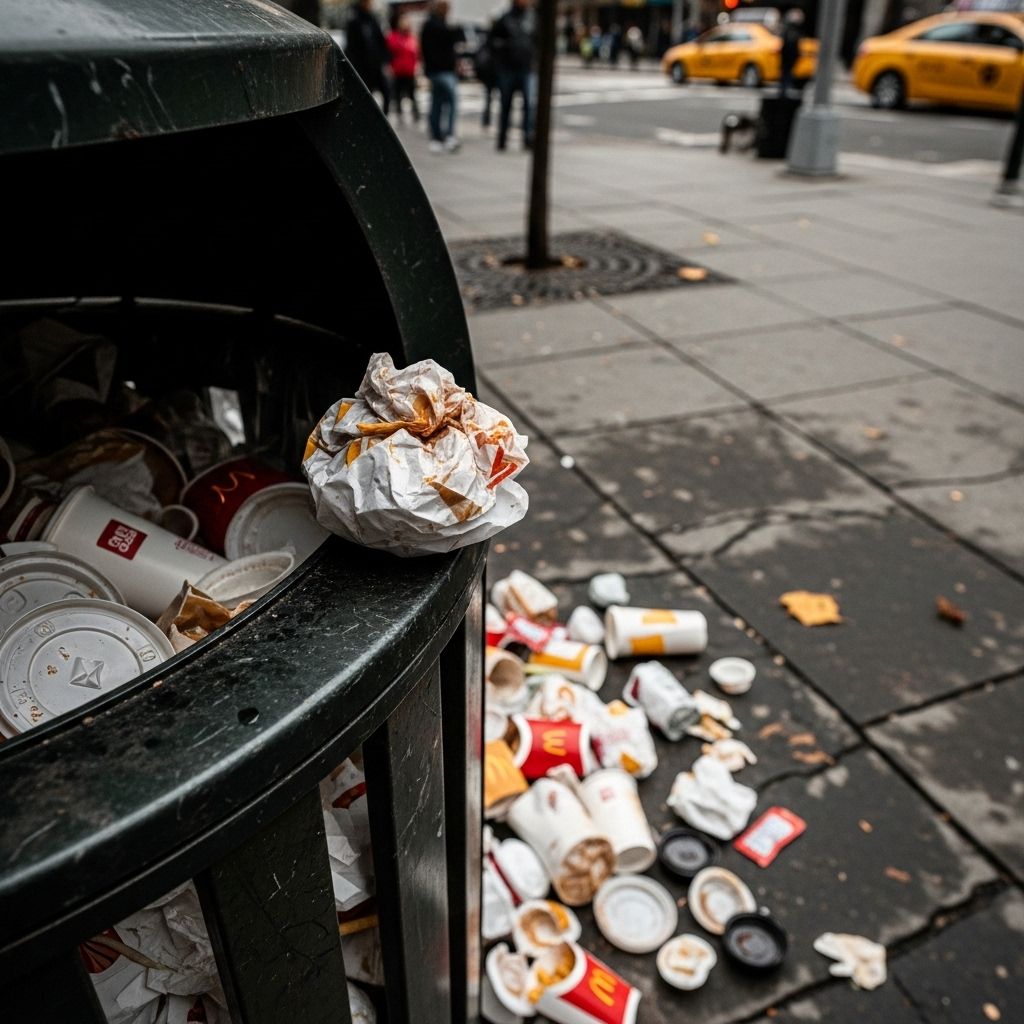Slow Progress in Recycling Fast Food Waste Examining the persistent challenges and incremental improvements in fast food waste recycling and management.