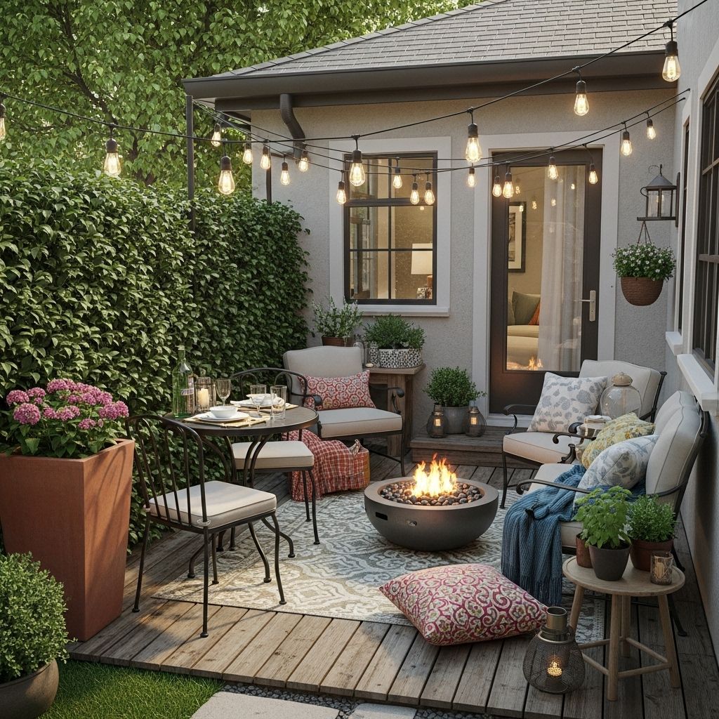 Make every square inch count with custom decor touches that elevate your outdoor haven.