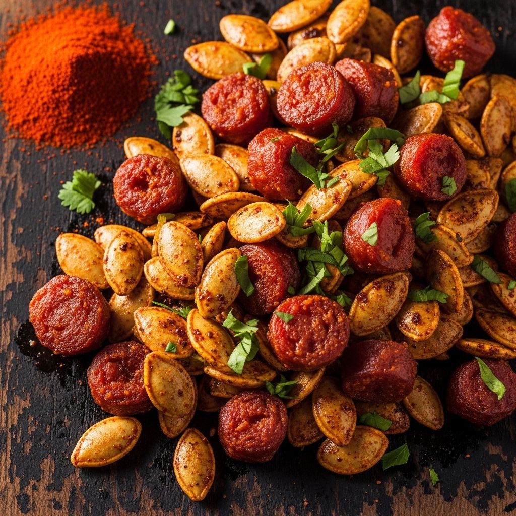 Rendered sausage fat and smoked spice transform each bite into a crunchy, savory delight.