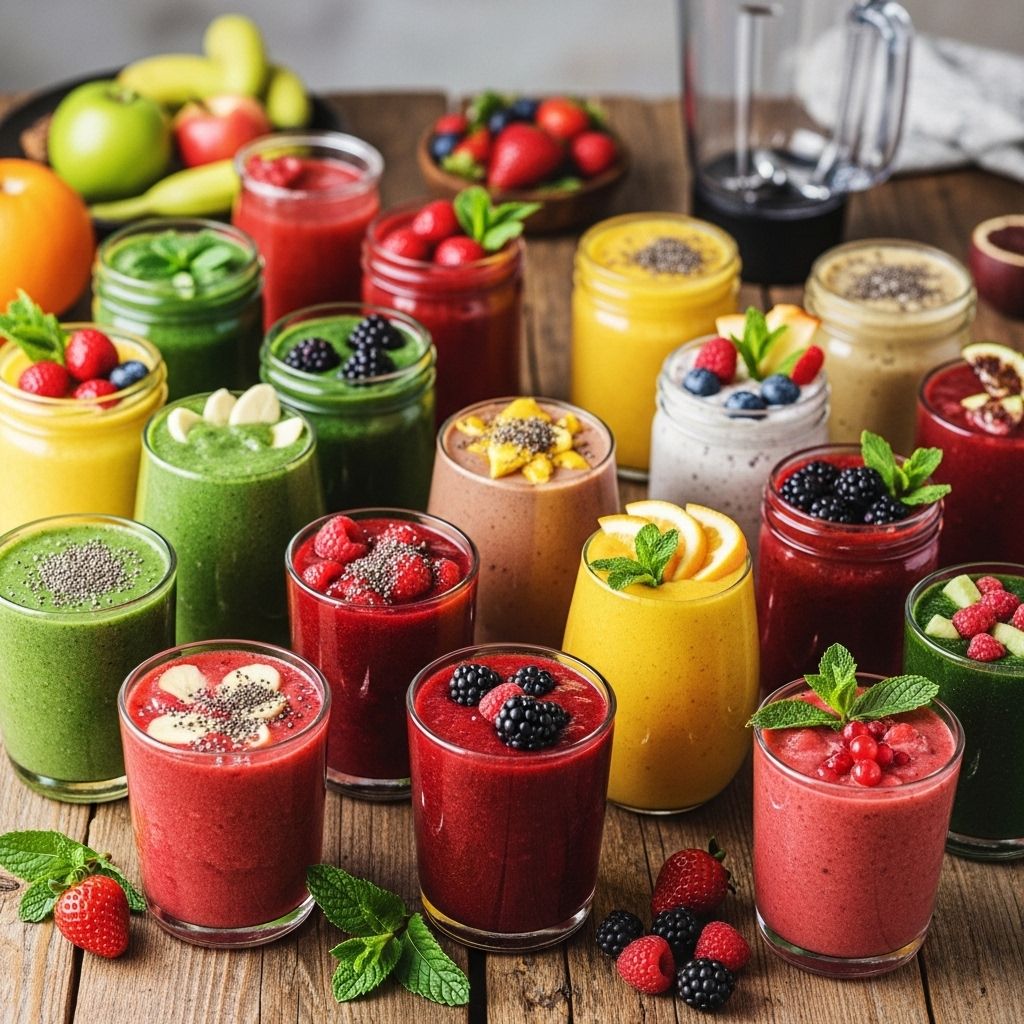 Each smoothie combines protein, fiber, and healthy fats to keep cravings in check.