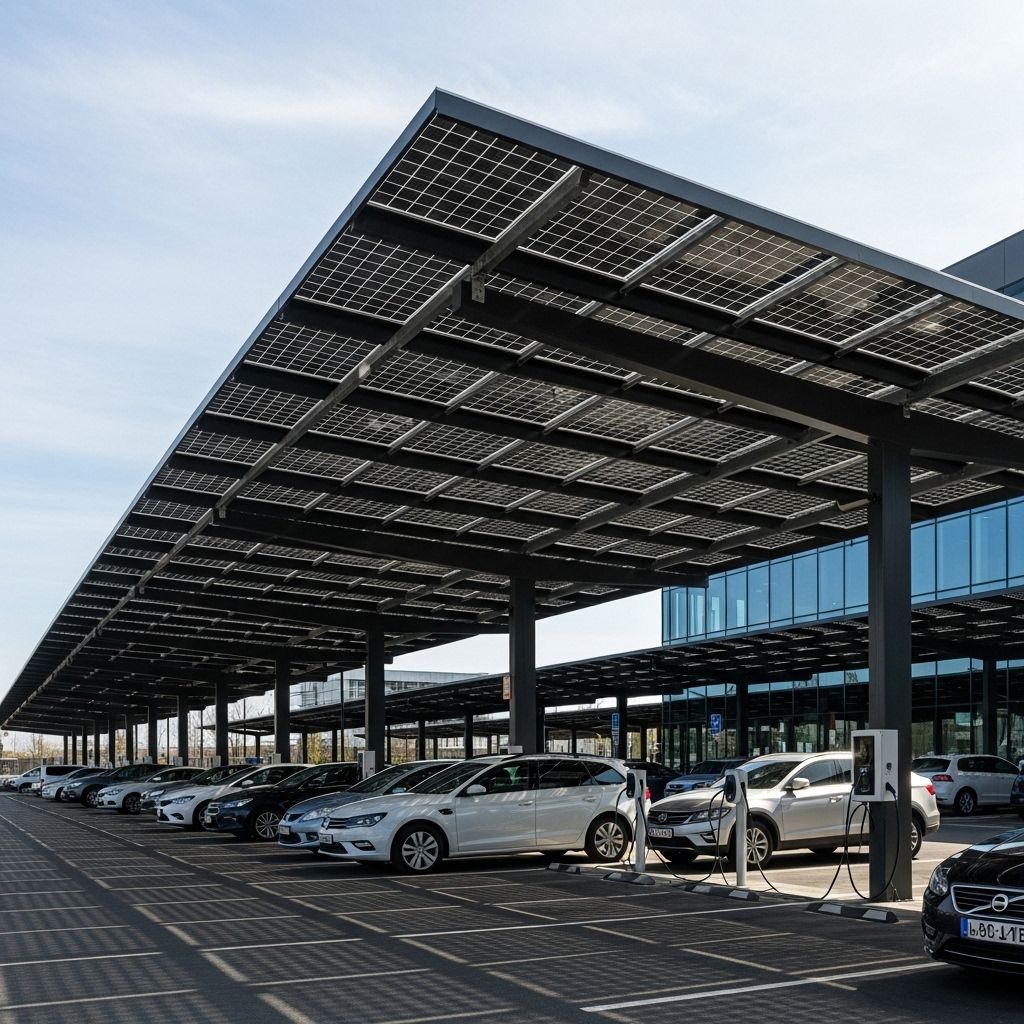 Solar Canopies: Protect Your Car and Power It Too Solar canopies transform parking lots and driveways, offering clean energy, smarter vehicle protection, and seamless EV charging.
