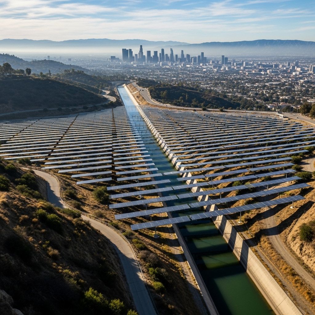 Solar Panels Over LA’s Aqueduct: A Model for Sustainable Water & Power How covering LA’s aqueduct with solar panels could save water, cut emissions, and boost renewable energy in California.