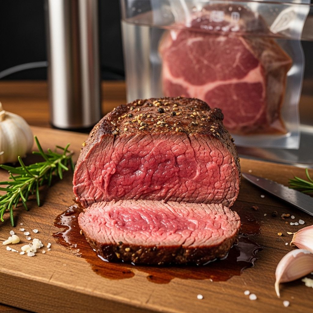 Unlock exact doneness and flavor every time with a temperature-controlled water bath.
