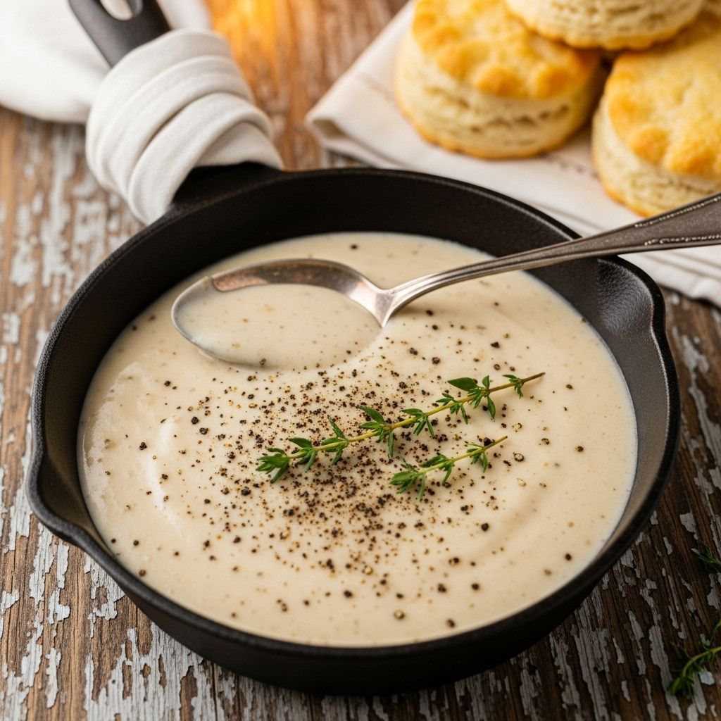 Master a classic roux with warm spices to elevate biscuits, steaks, and eggs.